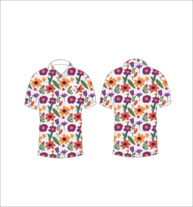 Men’s <b>White</b> Vintage Floral Print Polo Shirt Short Sleeve Casual Summer Golf <b>Tee</b> - Product Image 6