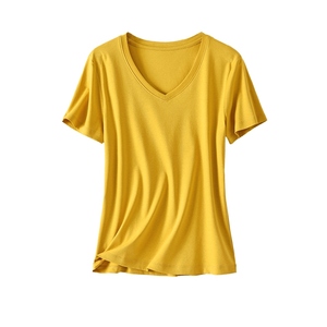 T-shirts pour femmes, coupe classique, décontractés, de haute qualité, écologiques, 100% coton, manches courtes, t-shirts tendance, vente en gros - Product Image 1