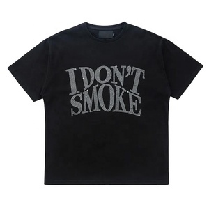T-shirt Homme Personnalisé 100% Coton Peigné Coupe Boxy Oversize Épais Impression Sérigraphique Écologique Col Rond Délavé au Soleil et à l'Acide - Product Image 1