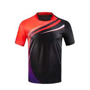 Maillot de football RICSA INTERNATIONAL pour homme, imprimé par sublimation rouge et jaune, col rond, séchage rapide, 240g polyester, t-shirt de sport - Product Image 3