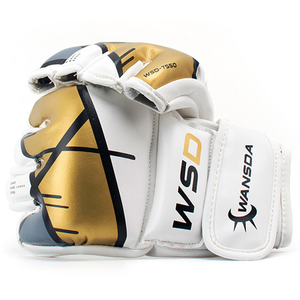 Guantes de Boxeo de Medio Dedo con Cordones de Cuero Genuino, Diseño Personalizado Profesional, con Absorción de Humedad, Unisex - Product Image 2