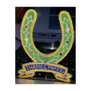 Broches en fer à cheval en fil de fer à cheval perlé cousu à la main tendance créative Broche en perles Broches en perles - Product Image 6