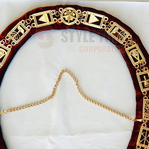 Collar Masónico de Estilo Tradicional con Soporte para Colgante, Collar Masónico con Acabado Premium - Product Image 5