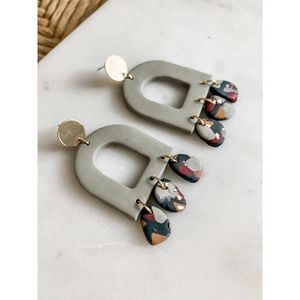 Boucles d'oreilles en résine de créateur faites à la main, finition de luxe, artisanat artistique, style moderne, perles durables, fournitures de fabrication RR - Product Image 5