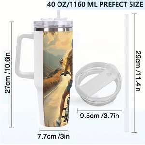 Gobelet isotherme personnalisé de 40 oz, cadeau d'entreprise pour les invités, mug de voyage en acier inoxydable - Product Image 4
