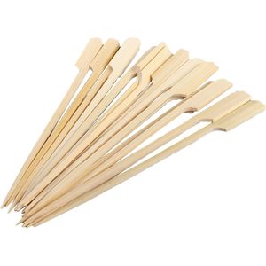 Paquete de 100 Palillos de Bambú de 3.5 Pulgadas, Brochetas de Madera para Cócteles, Aperitivos, Frutas, Barbacoa, Bocadillos - Palillo Versátil para Mezclar Cócteles - Product Image 1