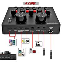 Microphone à condensateur 5 cœurs D0100HXARJX doré avec support de bras pour enregistrement studio et podcast