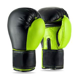 Gants de boxe en cuir de vachette personnalisés de 8 oz et 12 oz, avec caractéristiques de sécurité en mousse, tailles sportives 12 oz et 16 oz - Product Image 1