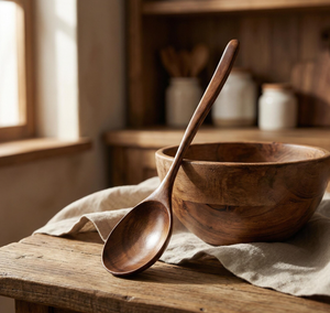 12 Inch <b>Serving</b> <b>Spoon</b>, 1 Sturdy Wood <b>Spoon</b> for Cooking - Utensil for Non-Stick Cookware, Mix, Stir, or Serve, Natural sheesham - Product Image 6