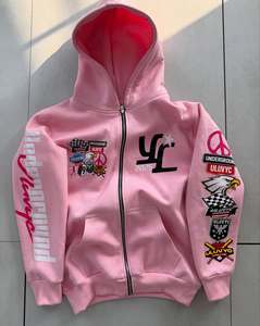 High Quality Men's Embroidered Hoodies 100% Cotton Street Wear Style with Distressed Embroidery Logo Cropped for Comfort - Product Image 3