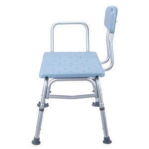 Sedia da Bagno Blu con Schienale e Maniglia, Attrezzatura di Sicurezza per Bagno, Panca di Trasferimento per Vasca Doccia in Lega di Alluminio - Product Image 4
