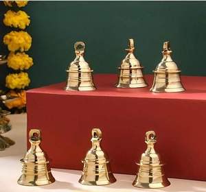 Campana de Mano de Latón para Ceremonia Aarti, Rituales Religiosos, Decoración de Sala de Meditación, Artesanía Clásica, Festival Auspicioso - Product Image 3
