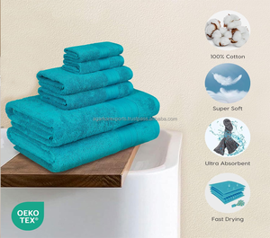 Lot de serviettes de bain en coton 400 GSM, douces et absorbantes, pour le visage, les mains, le lavage, tapis de bain, pour la maison, l'hôtel, le spa, la salle de sport, les voyages, le camping, offre OEM en gros - Product Image 4