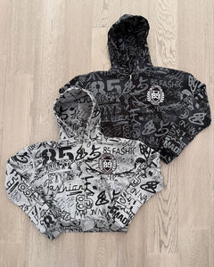 Ensemble de survêtement streetwear délavé à l'acide, comprenant un sweat à capuche zippé et un pantalon de survêtement à double ceinture, haute qualité - Product Image 3