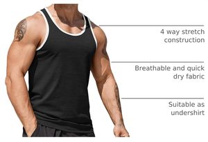 Men's Sleeveless Tank Top Cotton Jersey <b>Muscle</b> Shirt Breathable Sports <b>Vest</b> Casual Summer Fitness Training Wear Lightweight Wear - Product Image 6