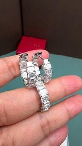 <b>Emerald</b> lab Grown diamonds <b>Stud</b> <b>Earrings</b> gold Pair <b>Earrings</b> with Screw back <b>Earrings</b> for Women & Men Anniversary, hoop <b>earring</b> - Product Image 4