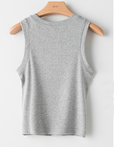 Custom Women's Formal Solid Breathable Knitted Backless <b>Tank</b> <b>Top</b> <b>Black</b> Summer Beach - Product Image 6