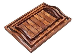 Charm Natural, la colección de bandejas de madera para servir de la India - Product Image 3