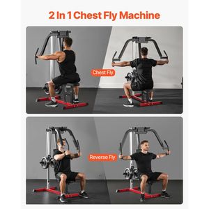 Fly Reverse Delt Machine 450LBS Home Gym special Upper Body Trainer per allenamento con spalle deltoide posteriori al petto - Product Image 6