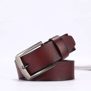 Cinturones de Moda Masculinos Personalizados al por Mayor, Cinturones de Cuero Genuino para Hombre con Hebilla de Pin, Diseño Lujoso OEM - Product Image 4