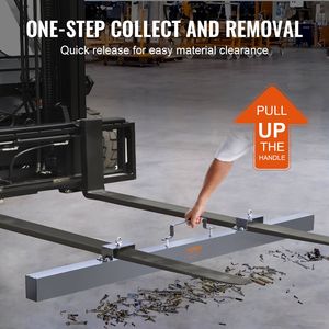 120lbs spazzatrice magnetica per carrelli elevatori di tipo industriale in acciaio per sollevamento magneti per la raccolta di bulloni di ferro trucioli di metalli per - Product Image 3