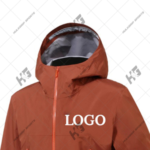 Men's 3-Layer <b>Lined</b> Coated Hard Shell autumn <b>Jacket</b> Custom Logo Waterproof Breathable Hooded High Performance Lightweight - Product Image 5