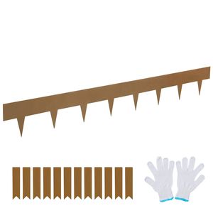 Set da 10 Bordure per Giardino in Acciaio, 100 cm di Lunghezza x 5 cm di Altezza, Bordi Flessibili in Metallo per Prato - Product Image 1