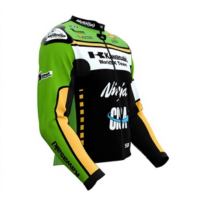 เสื้อแจ็คเก็ตมอเตอร์ไซค์/แข่งรถ Garrett Gerloff แบบสั่งตัดพิเศษ ทำจากหนังวัว/หนังจิงโจ้ พร้อมแผ่นป้องกัน CE บริเวณหลังและแขน - Product Image 2