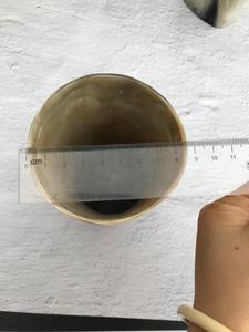 Vaso de chupito artesanal de cuerno de búfalo natural, estilo OX/Búfalo Love, con ágata, para cerveza, hecho a mano, premium - Product Image 5