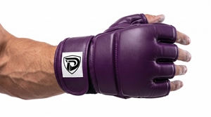 ถุงมือฝึกซ้อม MMA Dumela International EVO สีม่วง หนังแท้ ระบายอากาศได้ดี บรรจุภัณฑ์แบบกำหนดเอง คุณภาพสูง ป้องกันได้ทุกฤดู - Product Image 3