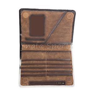 Portefeuilles en cuir de vachette sur mesure, design color block, porte-cartes assorti, deux styles de port, prix d'usine - Product Image 6