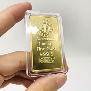 Barra de Oro Personalizada de Aleación de Zinc con Temática <span class=keywords><strong>Credit</strong></span> <span class=keywords><strong>Suisse</strong></span>, Bañada en Oro Fino de 1oz con Grabado 999.9, Artesanía Exquisita - Product Image 5