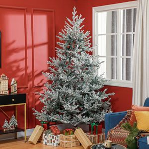 Albero di Natale Realistico Innevato da 210 cm con Base Stabile per Decorazioni Natalizie Casa e Ufficio - Product Image 2