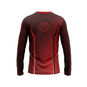 Camiseta de Baloncesto de Manga Larga con Gradiente de Rendimiento Personalizable al por Mayor - Product Image 4