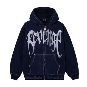 เสื้อฮู้ดดี้ผู้ชายแบบสวมหัว สไตล์สตรีทแวร์ พิมพ์ลายกราฟิก ปักตัวอักษร  ผลิตตามสั่ง ODM OEM สำหรับฤดูหนาว เป็นมิตรต่อสิ่งแวดล้อม พร้อมบริการเย็บปักถักร้อยตามแบบ - Product Image 1