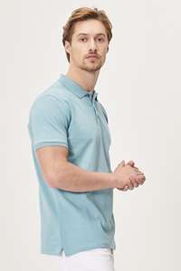 Camiseta Polo para Hombre, Corte Clásico, 100% Algodón, con Logotipo Bordado e Impreso Personalizado - Product Image 4