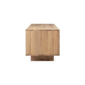 Meuble TV en teck massif de qualité supérieure, meuble de salon moderne avec tiroir de rangement et étagère pour projet de mobilier domestique - Product Image 3