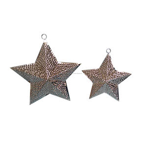 Nuevo Diseño de Adorno Navideño Colgante de Estrella de Latón para Exportación, Impresión UV, Color Dorado, Tamaño Personalizado, Regalo Navideño Único y Popular - Product Image 1