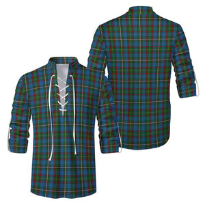 Chemise à manches longues pour homme, style Kilt Ghillie Jacobite, motif Tartan Écossais, col lacé, style Highland écossais, personnalisable en gros - Product Image 1