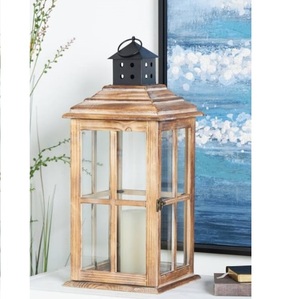 Portavelas y Faroles Decorativos para el Hogar, Farol de Madera Hecho a Medida para Decoración, Farol de Madera de Mango al por Mayor - Product Image 1