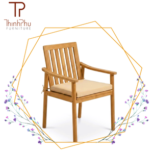 THINH PHU FURNITURE TP4154 Modern AVANI Modular Sectional <b>Dining</b> Set (7pcs) 5cm Seat Cushion Acacia Wood Outdoor <b>Foldable</b> - Product Image 4