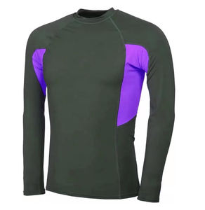 Chemises de compression pour hommes imprimées par sublimation personnalisées, conception OEM, Rashguard de compression MMA, Rashguard à manches longues OEM - Product Image 2