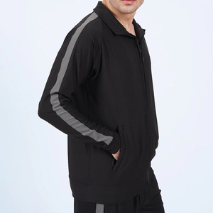 Vêtements de sport de haute qualité, ensembles de jogging décontractés, ensembles de survêtements unis avec fermeture éclair, coupe-vent en polyester, survêtements respirants en nylon pour hommes - Product Image 5