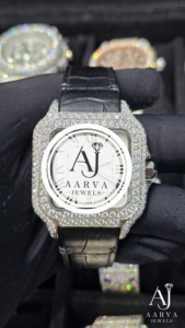 AARVA JEWELS นาฬิกาเซรามิกทรงสี่เหลี่ยมหรูหราโบราณสำหรับผู้หญิง ตัวเรือนสแตนเลส สายหนัง ระบบอนาล็อก กลไกอัตโนมัติ คริสตัลแซฟไฟร์ - Product Image 1