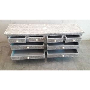 Mesa con Incrustaciones de Hueso de ILAHI, Diseño Moderno con Detalles de Ágata, Almacenamiento Portátil, Muebles para el Hogar - Product Image 3