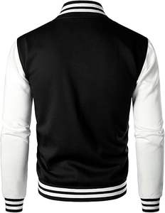 Chaqueta de Hombre con Logotipo Personalizado, Corte Regular, Estilo Universitario, de Poliéster Sólido, con Mangas Largas y Longitud Estándar - Product Image 1