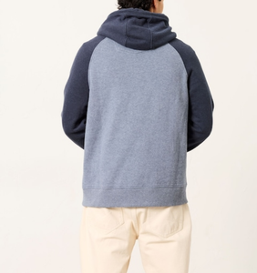Sudadera con Capucha para Hombre, Corte Holgado, Cuello con Capucha, Bloques de Color, Manga Raglán, Tejido Grueso para Invierno, Transpirable, 100% Algodón, Felpa, 380 GSM - Product Image 5