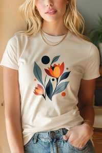 เสื้อยืดผู้หญิงฤดูร้อน สีกรมท่า ผ้าฝ้ายนุ่ม สวมใส่สบาย ทรงเข้ารูป คอกลม แขนสั้น ระบายอากาศได้ดี คุณภาพสูง สามารถสกรีนโลโก้ได้ - Product Image 1