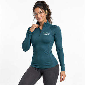 Usine de vêtements de sport sur mesure OEM – Haut de compression extensible quatre directions pour femme, couche de base performante, sensation légère, pour un style de vie actif - Product Image 2