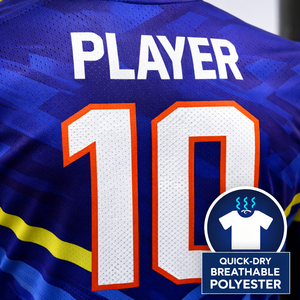 Maillot de football unisexe personnalisé à manches courtes avec logo frontal, en maille respirante à séchage rapide, 100 % polyester sublimé, coupe athlétique toutes saisons - Product Image 4